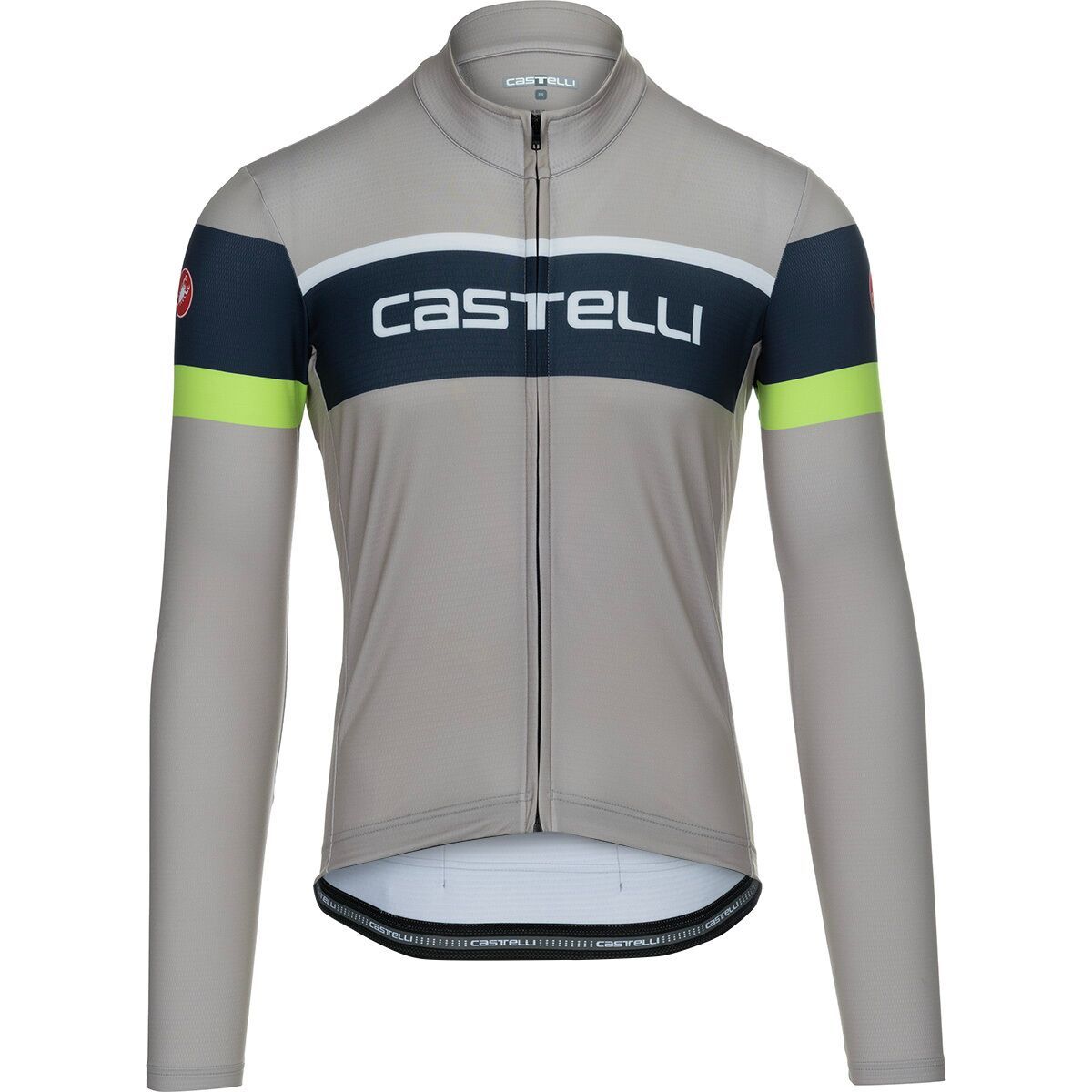 Image of Castelli Passista Limited Edition Full Zip Jersey - Men's Clay/Belgian Blue/Chartreuse/Chalk, S