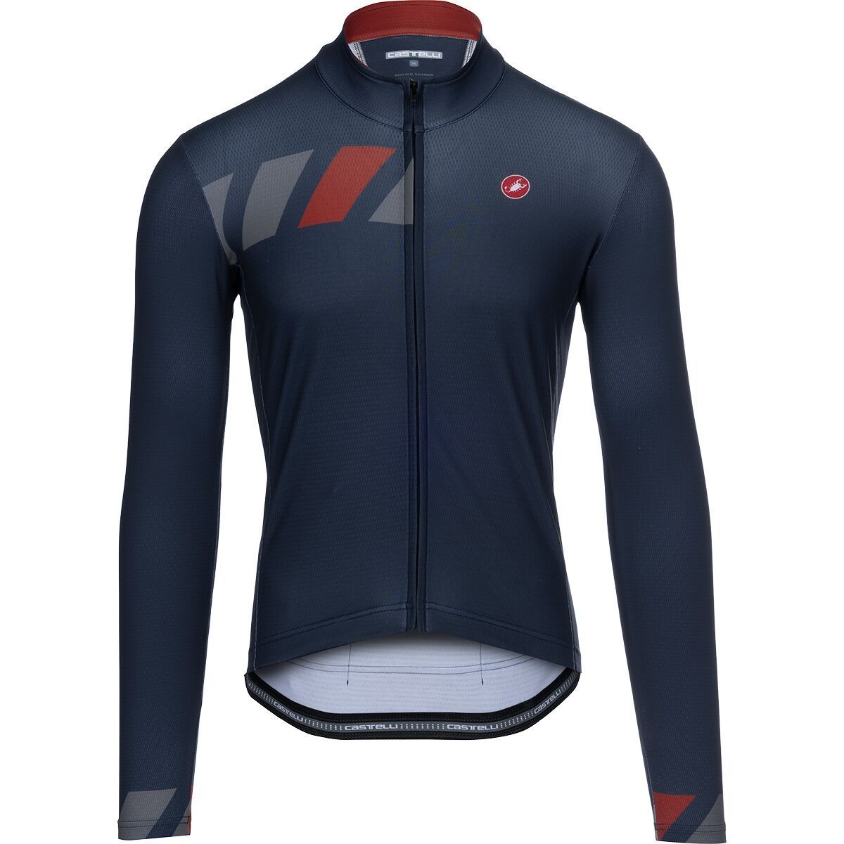 Image of Castelli Pisa Thermal Limited Edition Jersey - Men's Belgian Blue/Gunmetal Gray/Iron, L