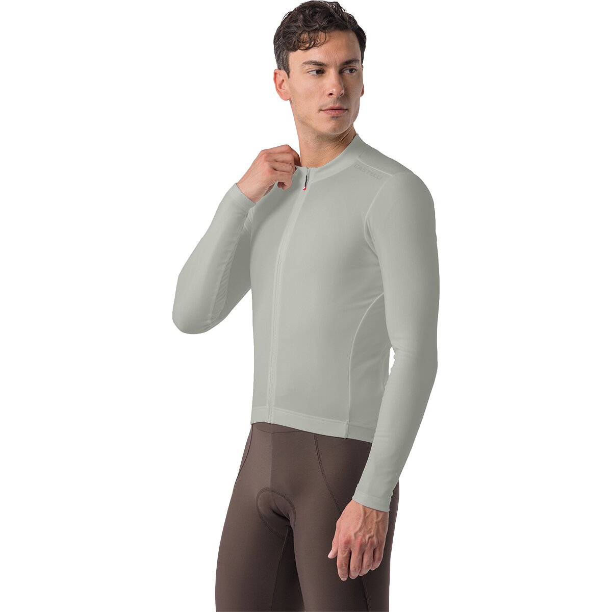 Image of Castelli Espresso Thermal 2 Long-Sleeve Jersey - Men's Shadow, L