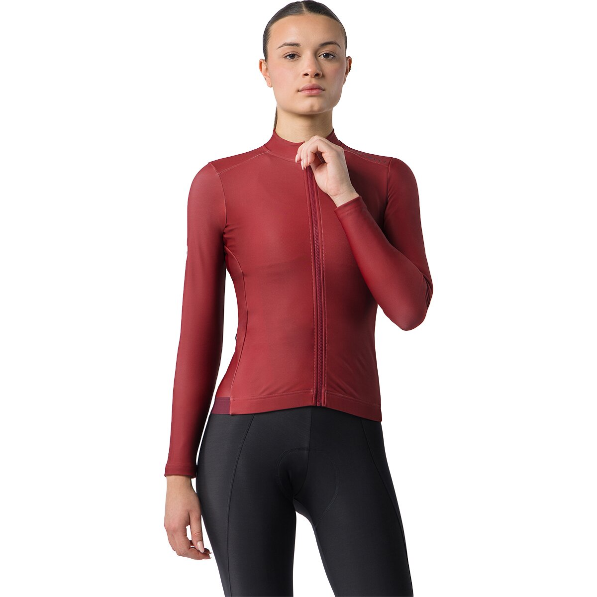 Image of Castelli Espresso Thermal 2 Long-Sleeve Jersey - Women's Garnet, XS