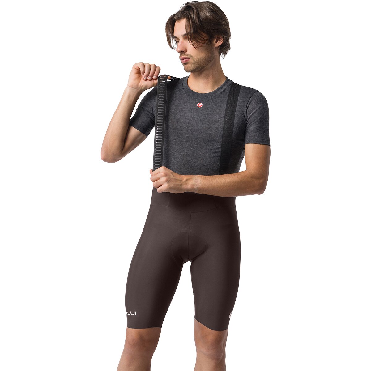 Image of Castelli Espresso Thermal Bibshort - Men's Chestnut, XXL
