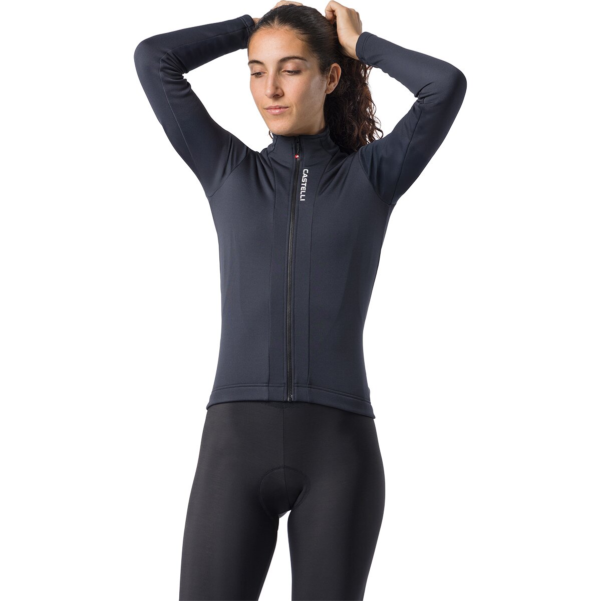 Image of Castelli Sinergia 3 Full-Zip Long-Sleeve Jersey - Women's Black, XL