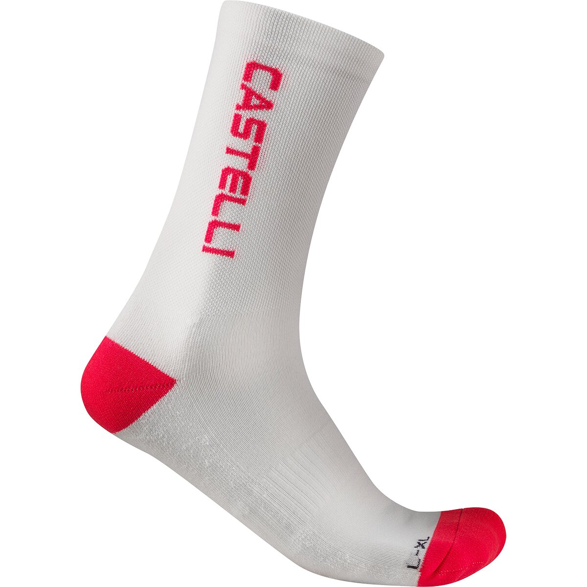 Image of Castelli Sweetspot 20 Thermal Sock Ivory/Red, L/XL