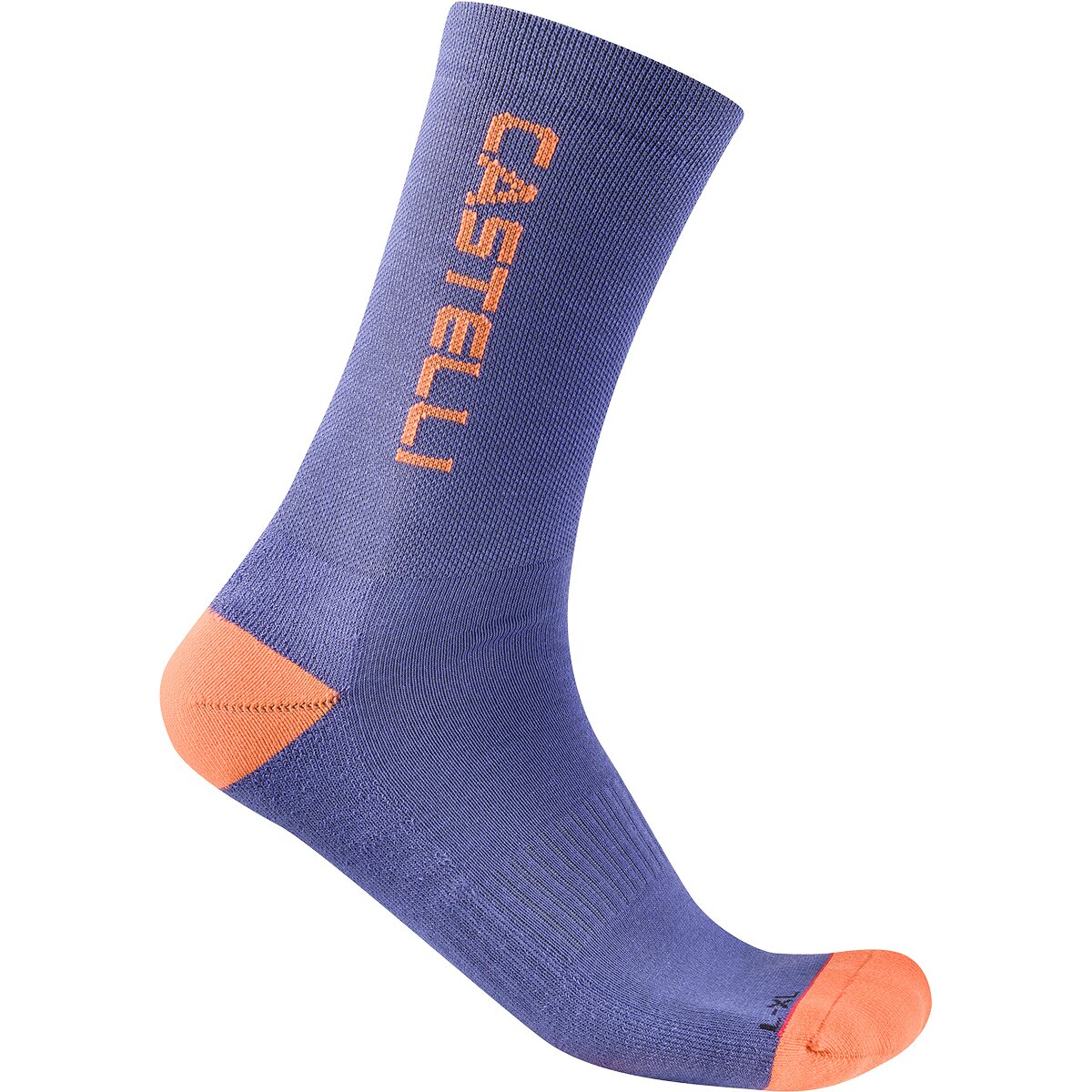 Image of Castelli Sweetspot 20 Thermal Sock Ultraviolet/Brilliant Orange, S/M