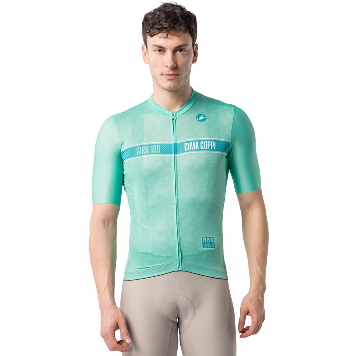 Image of Castelli #GIRO109 Cima Coppi Short-Sleeve Jersey - Men's Jade Green, XL