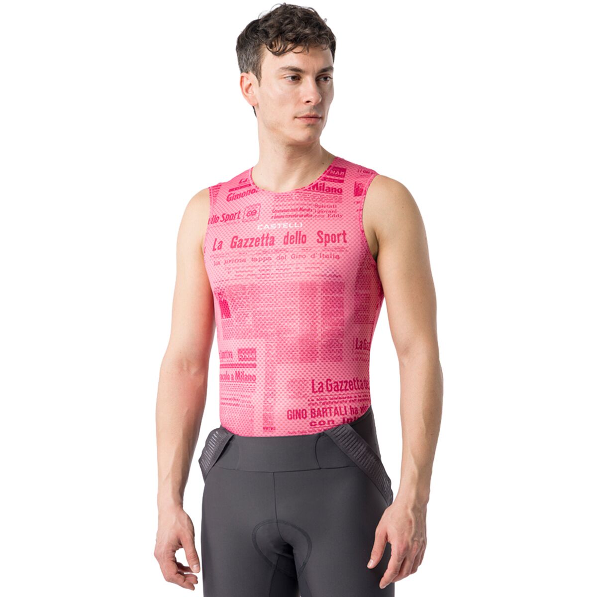 Image of Castelli Gazzetta Dello Sport Base Layer - Men's Rosa Giro, L