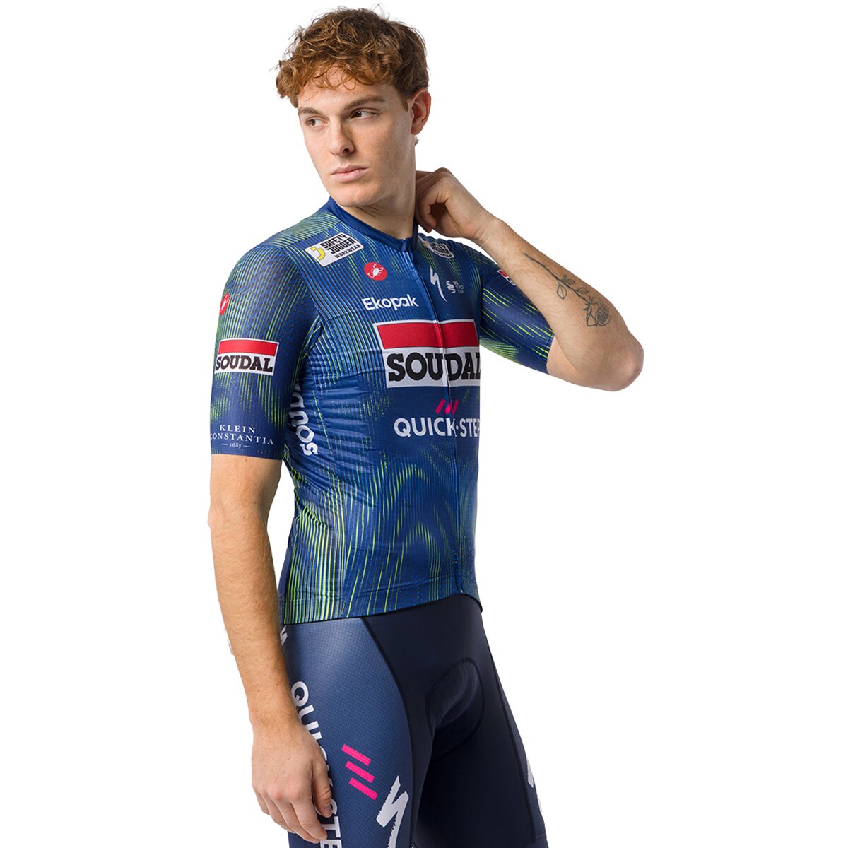 Castelli Castelli Soudal/Quick Step Competizione 4 SS Jersey - Men's Blue/Electric Lime, L