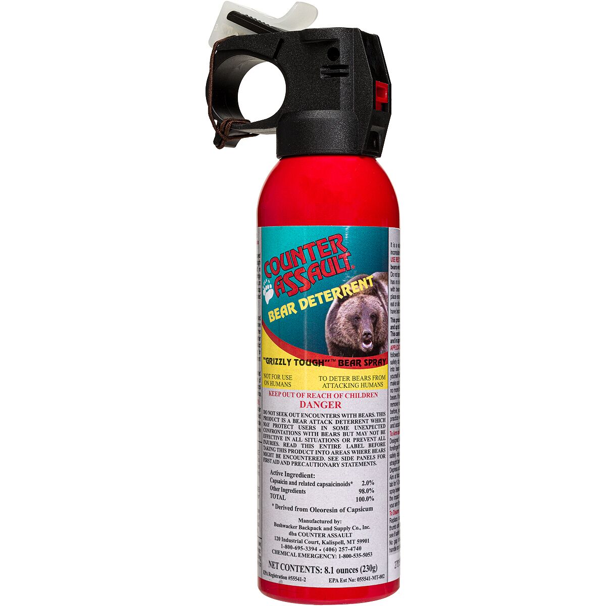 Image of Counter Assault 8.1oz Bear Deterrent Spray Red, One Size