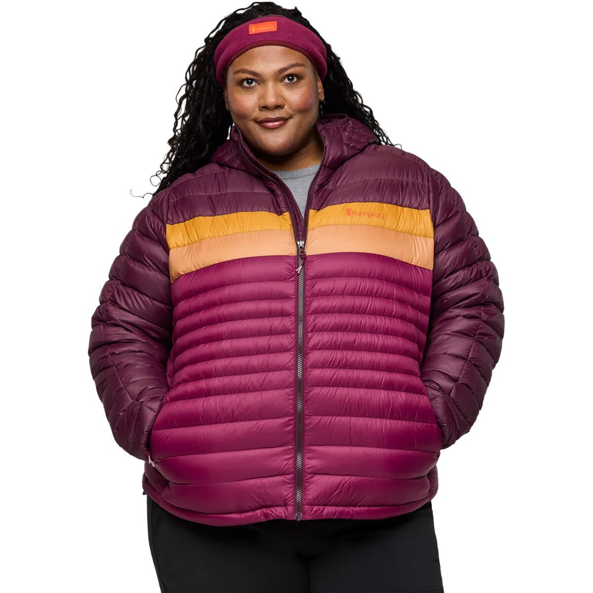 Image of Cotopaxi Fuego Hooded Down Jacket - Women's Blackberry/Jam, S