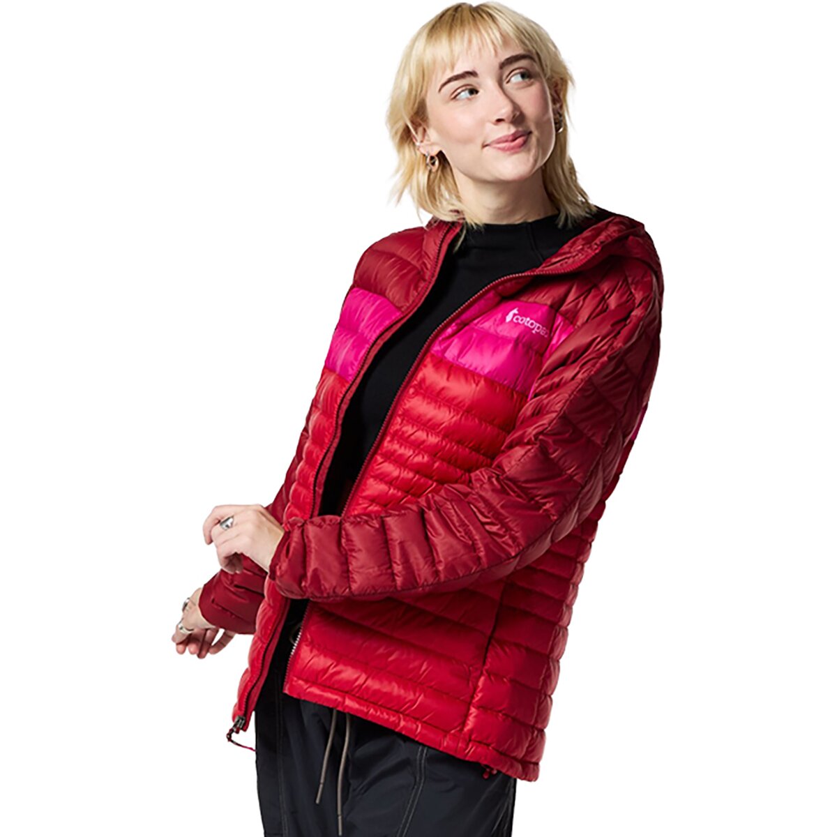Image of Cotopaxi Fuego Hooded Down Jacket - Women's Crimson and Spicy, XS