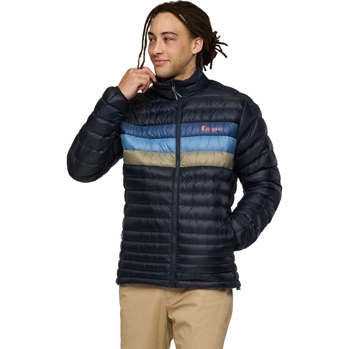 Image of Cotopaxi Fuego Down Jacket - Men's Carbon Stripes, L