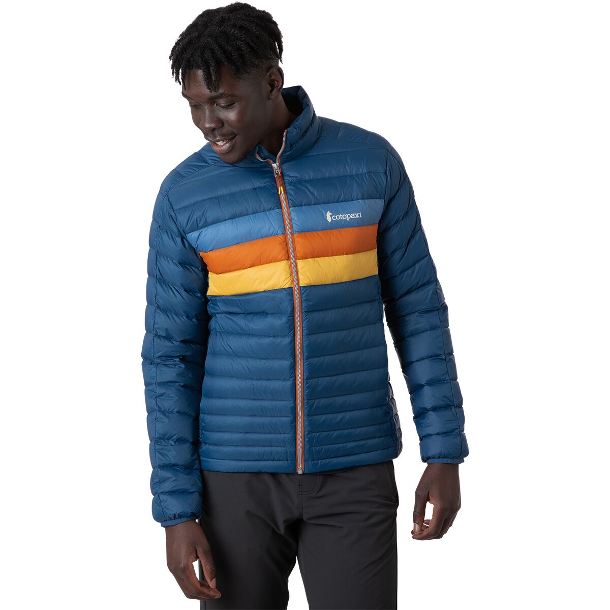 Image of Cotopaxi Fuego Down Jacket - Men's Indigo Stripes 2, L