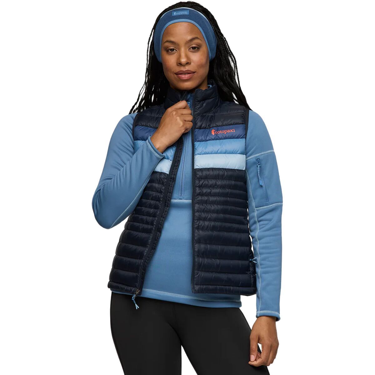 Image of Cotopaxi Fuego Down Vest - Women's Carbon Stripes, S