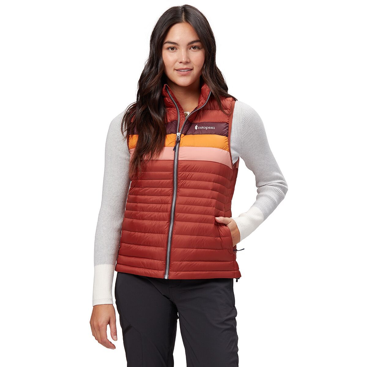 Cotopaxi Fuego Down Vest - Women's Rust Stripes, L