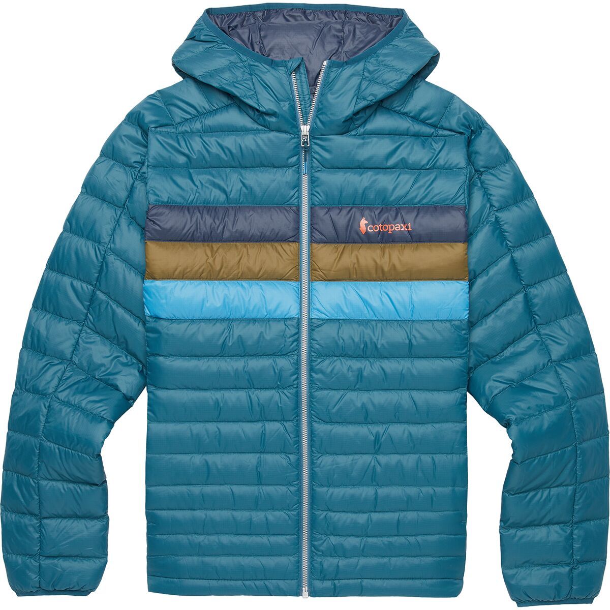 Cotopaxi Fuego Hooded Down Jacket - Men's Abyss Stripes, XL