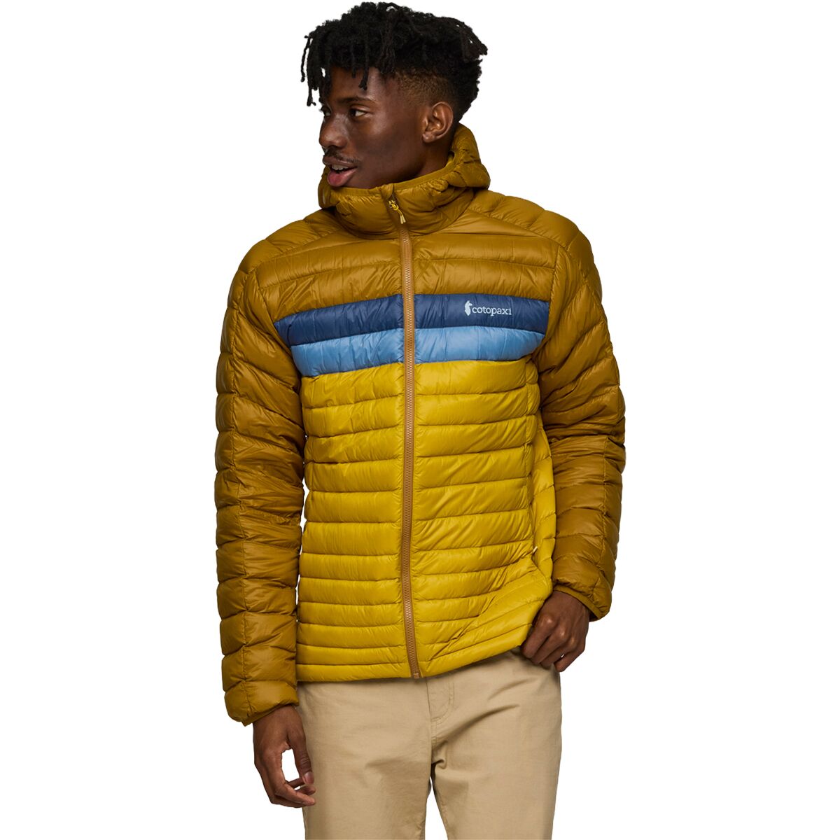 Image of Cotopaxi Fuego Hooded Down Jacket - Men's Bronze/Gold, L