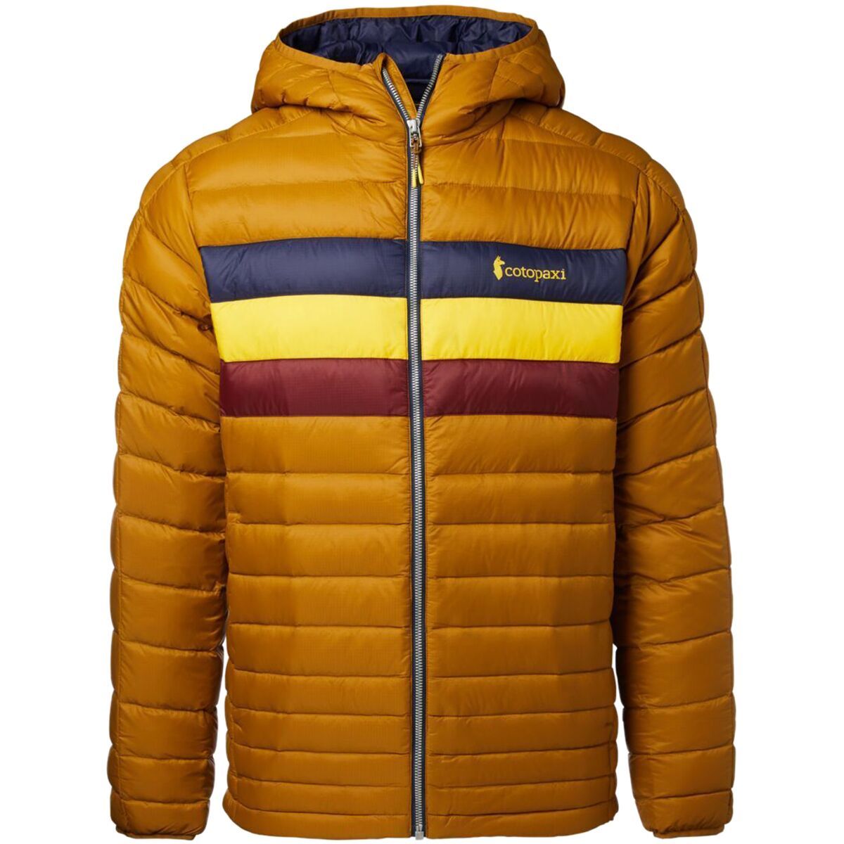 Cotopaxi Fuego Hooded Down Jacket - Men's Bronze Stripes, XXL