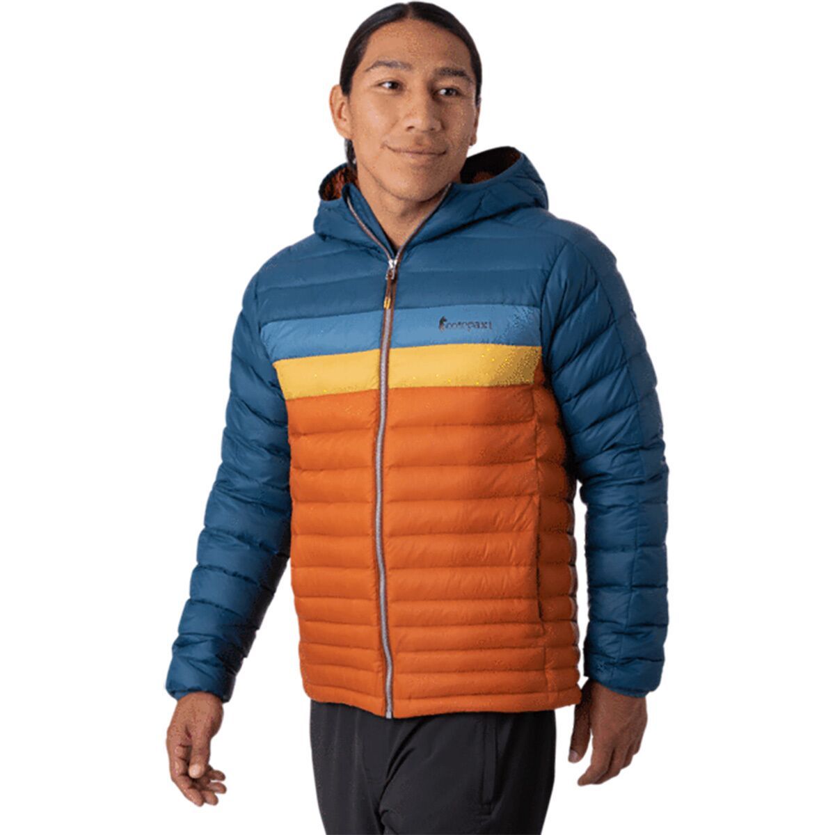 Cotopaxi Fuego Hooded Down Jacket - Men's Indigo & Mezcal, S