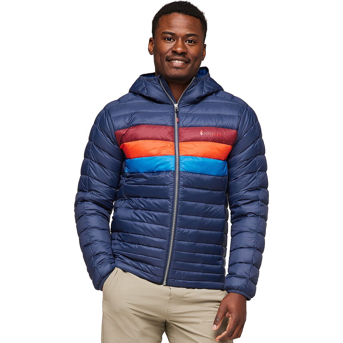 Cotopaxi Fuego Hooded Down Jacket - Men's Ink Stripes, XS