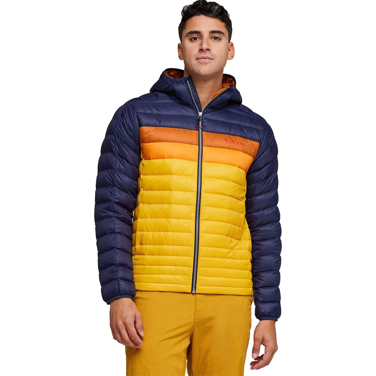 Cotopaxi Fuego Hooded Down Jacket - Men's Maritime & Sunset, 3XL
