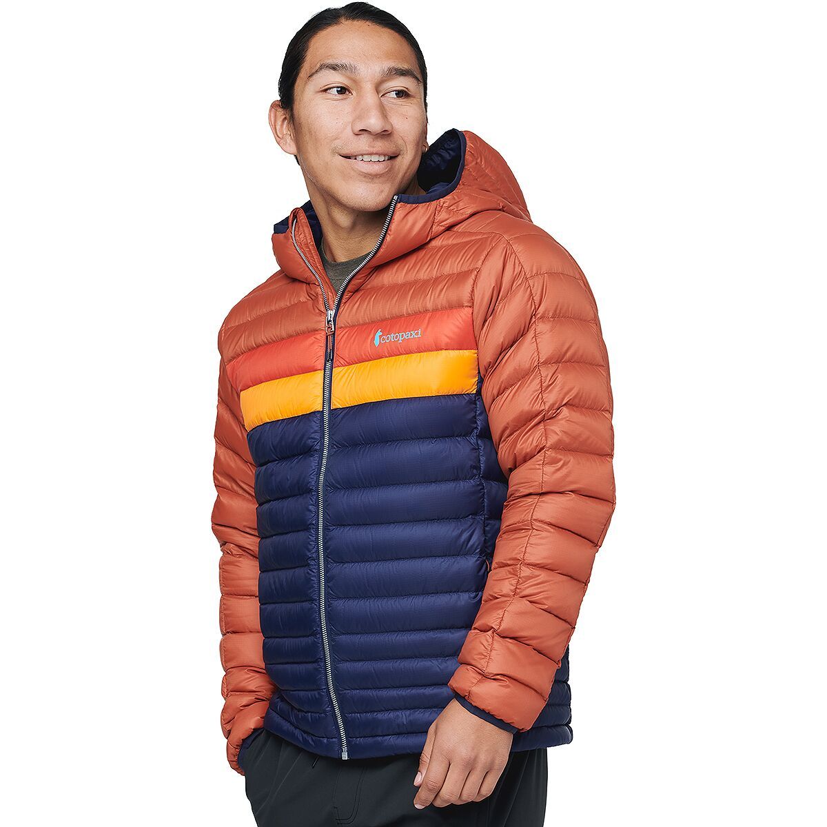Cotopaxi Fuego Hooded Down Jacket - Men's Spice/Maritime2, XL