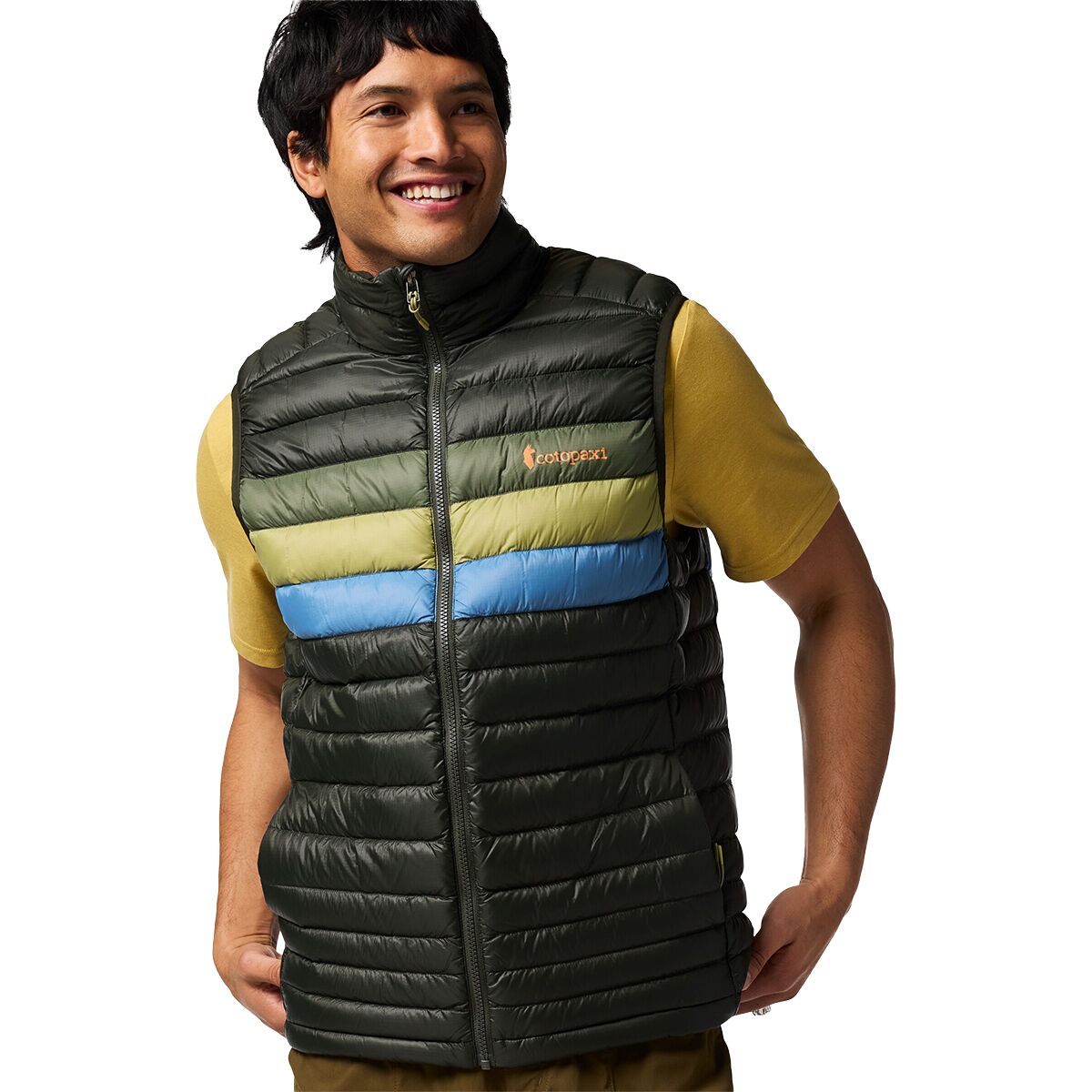 Image of Cotopaxi Fuego Down Vest - Men's Woods Stripes2, L