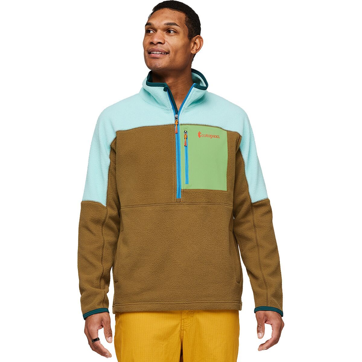 Cotopaxi Abrazo Half-Zip Fleece Jacket - Men's Sea Glass & Oak, M