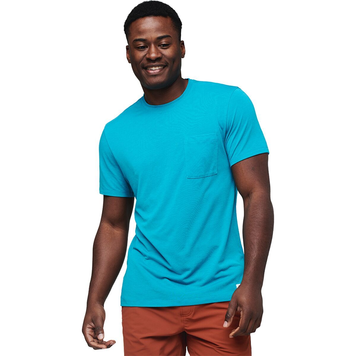 Cotopaxi Paseo Travel Pocket T-Shirt - Men's Mineral Blue, M