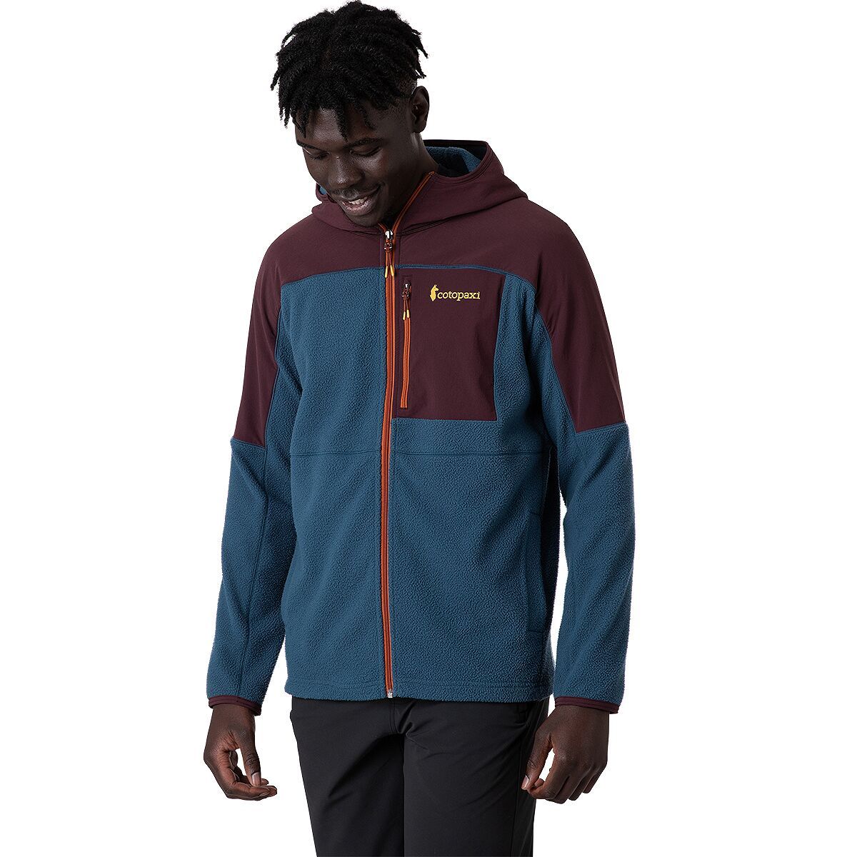 Image of Cotopaxi Abrazo Hooded Full-Zip Fleece Jacket - Men's Black Iris & Indigo, S