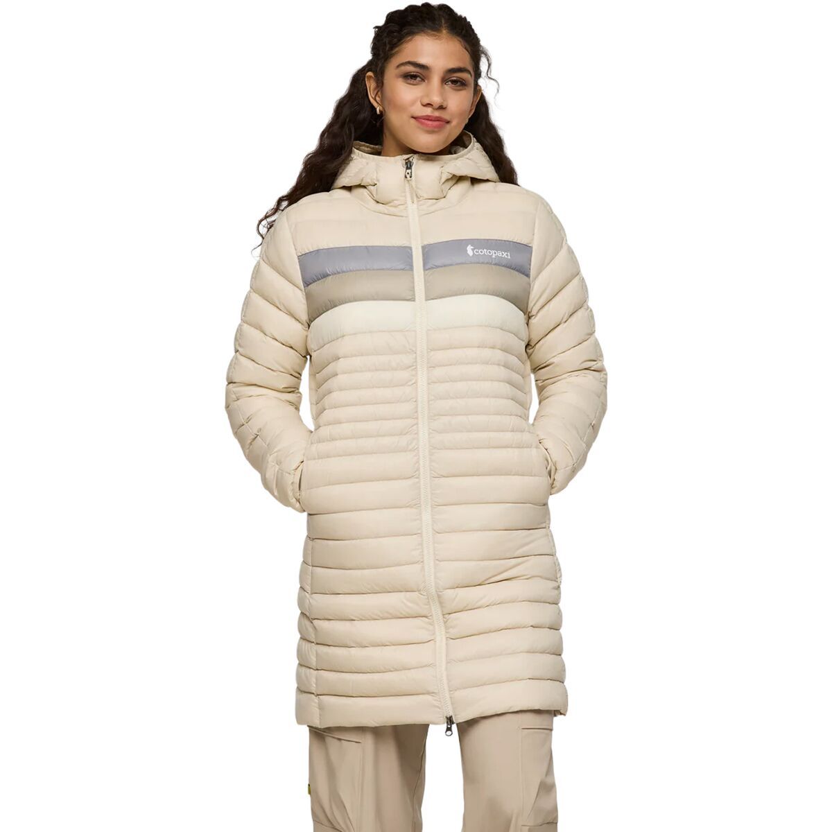 Image of Cotopaxi Fuego Down Parka - Women's Cream Stripes, S