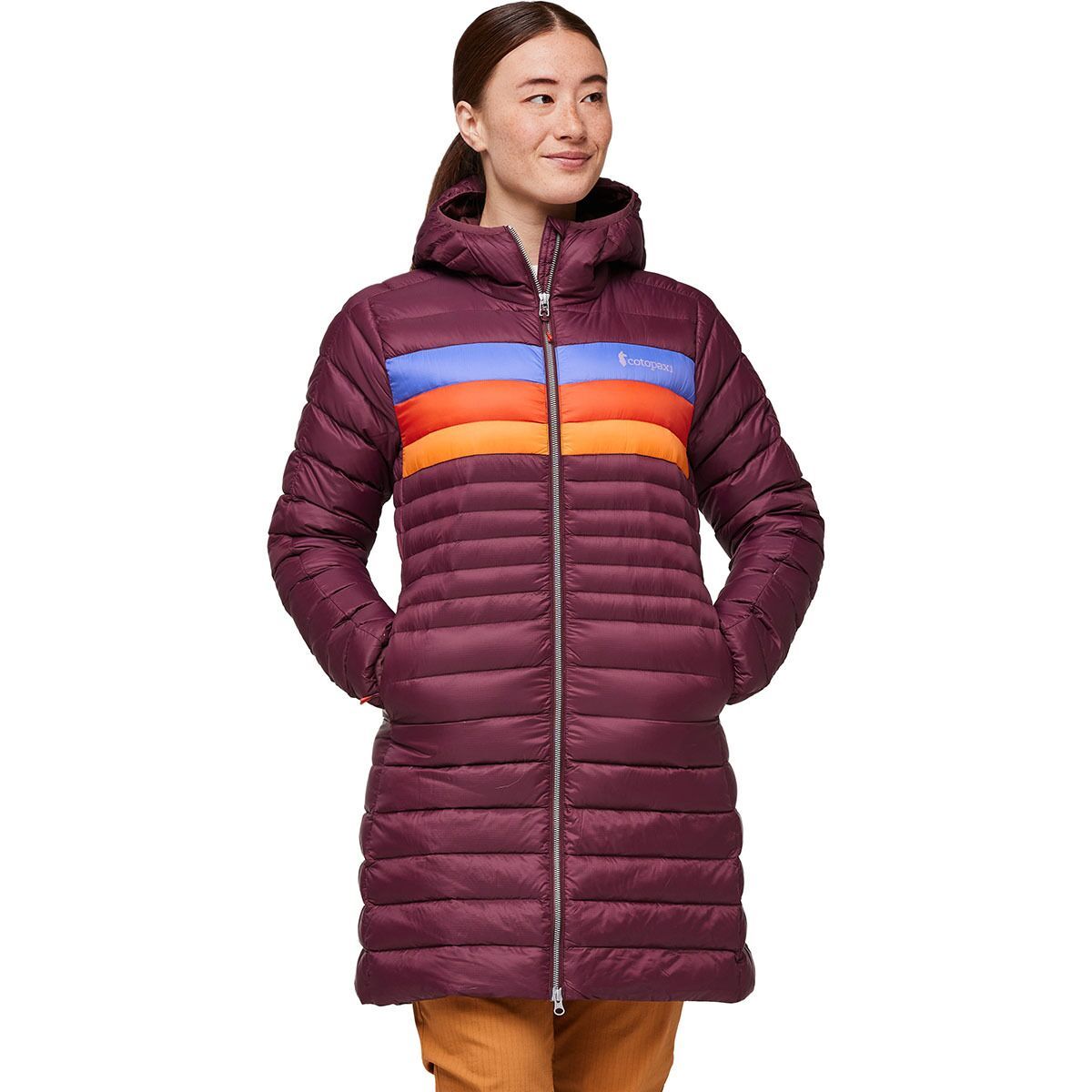 Cotopaxi Fuego Down Parka - Women's Wine Stripes, XS