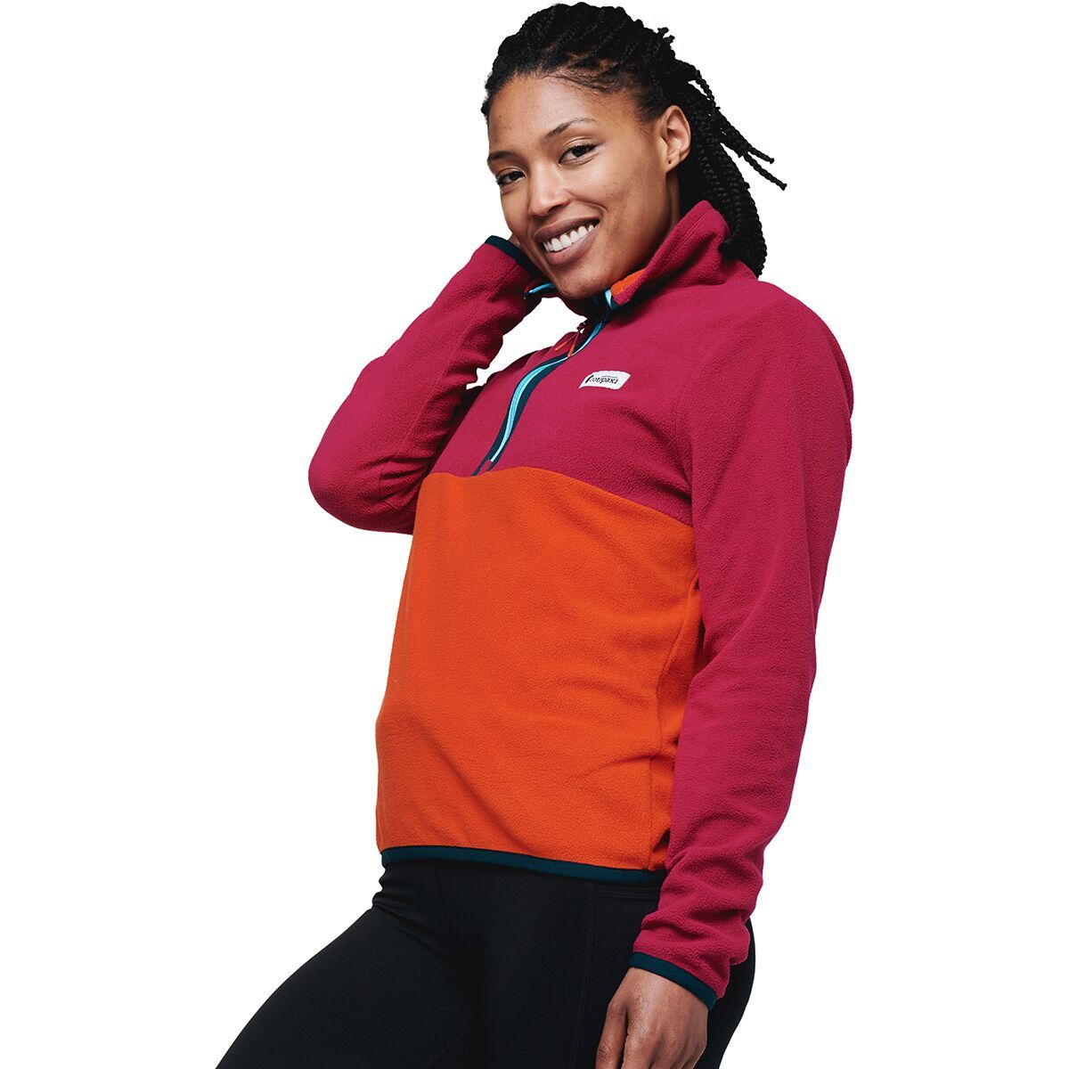 Cotopaxi Amado Fleece Pullover - Women's Raspberry/Canyon, L