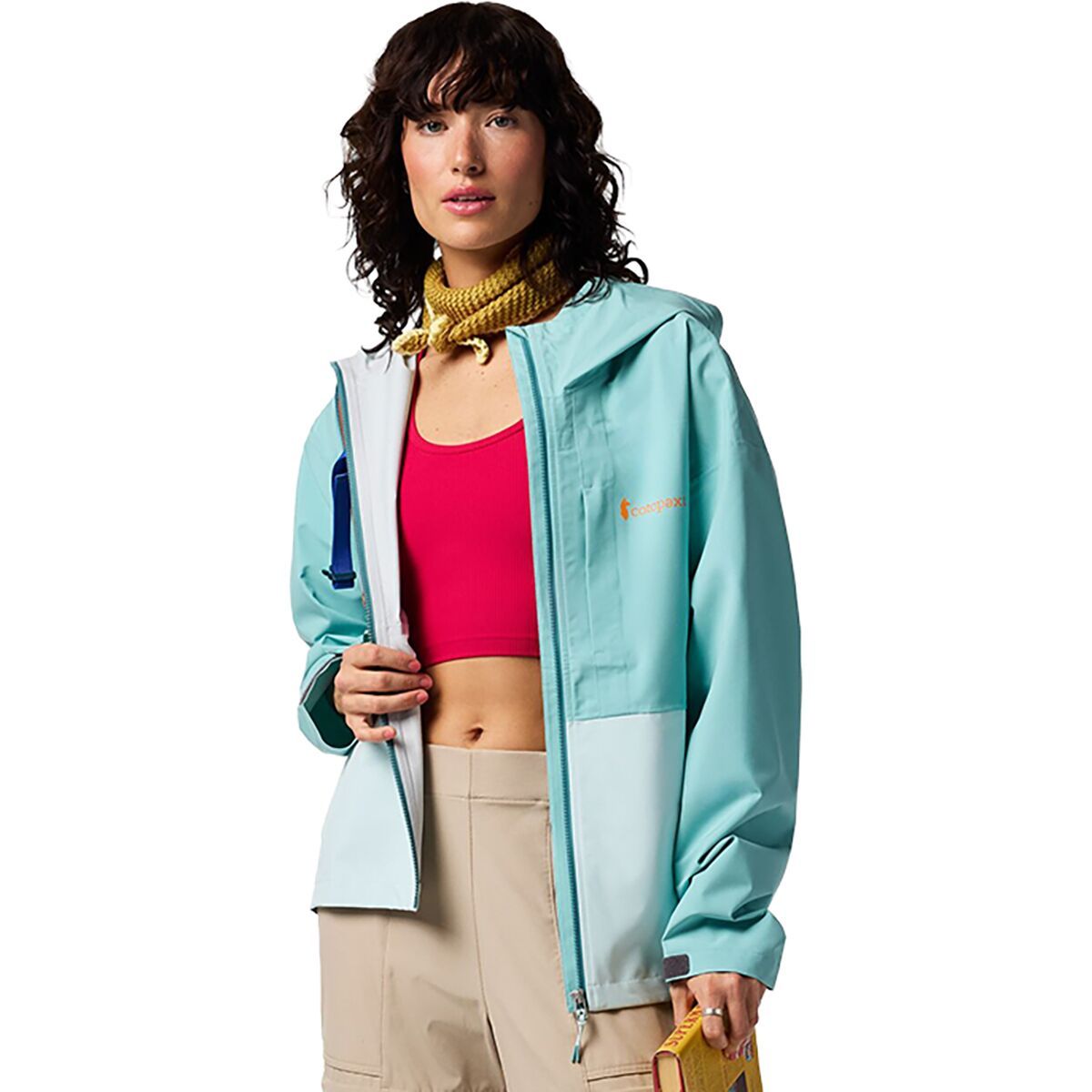 Image of Cotopaxi Cielo Rain Jacket - Women's Tide Pool and Surf, L