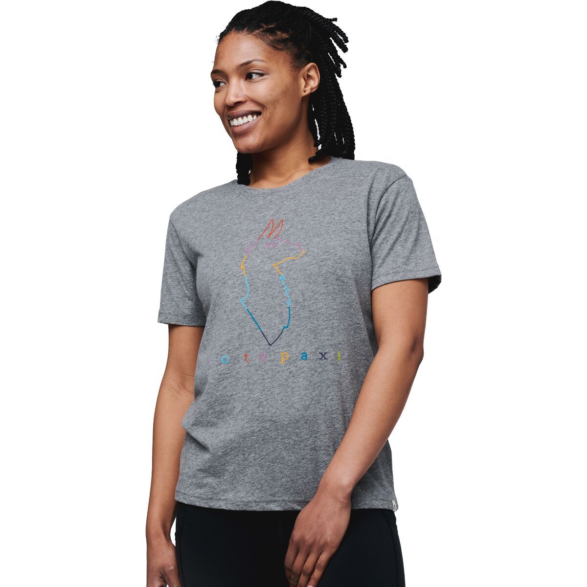 Cotopaxi Electric Llama T-Shirt - Women's Heather Grey, S