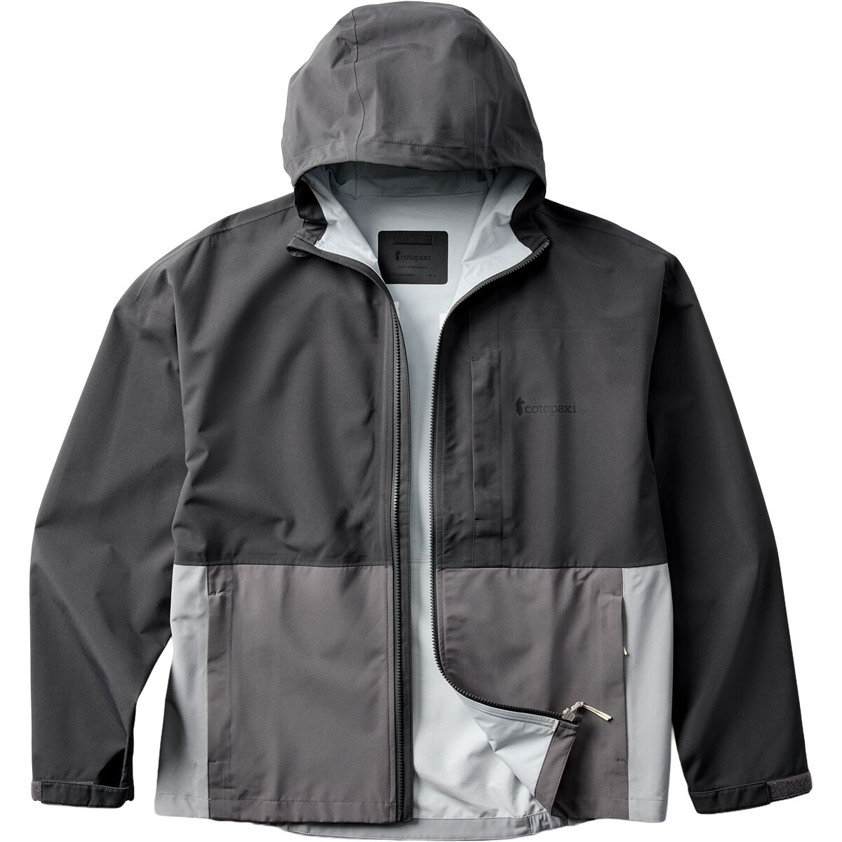 Image of Cotopaxi Cielo Rain Jacket - Men's Charcoal/Cinder, M