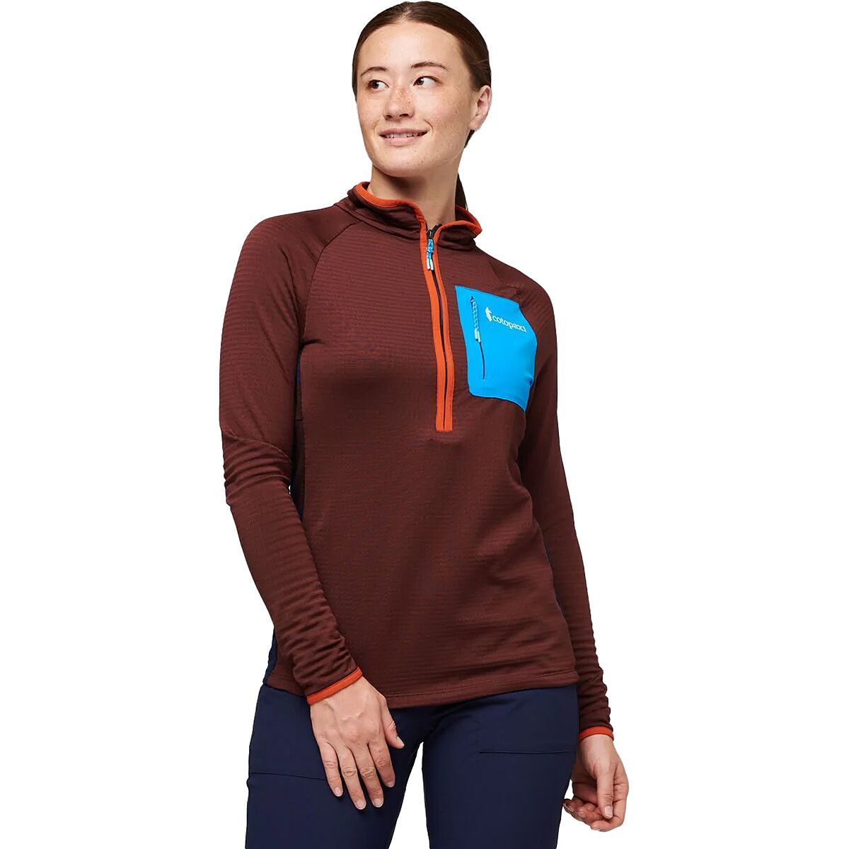 Cotopaxi Otero Fleece 1/2-Zip Pullover - Women's Chestnut/Maritime, XS