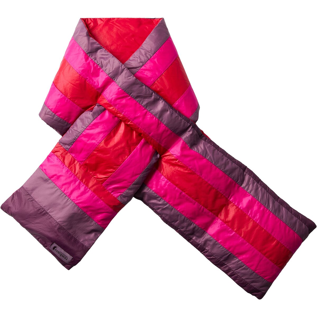 Image of Cotopaxi Fuego Down Scarf Spicy Stripes, One Size