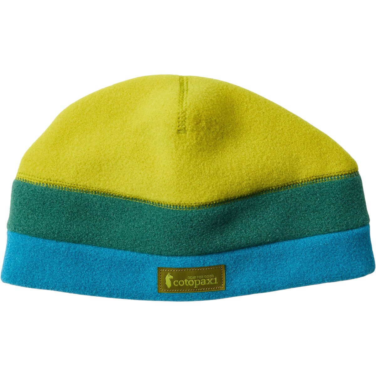 Image of Cotopaxi Teca Fleece Beanie Citron Stripes, One Size