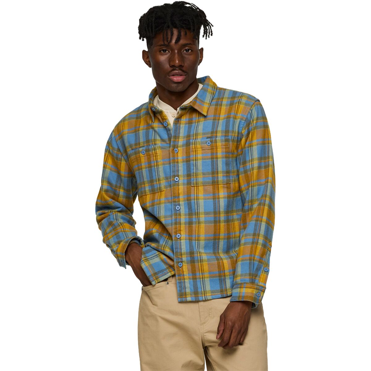 Image of Cotopaxi Mero Flannel Shirt - Men's Fjord/Seed Plaid, M