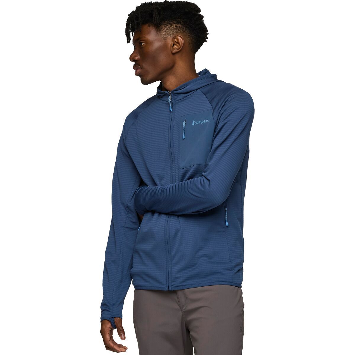 Image of Cotopaxi Otero Fleece Full-Zip Hooded Jacket - Men's Deep Sea, XXL