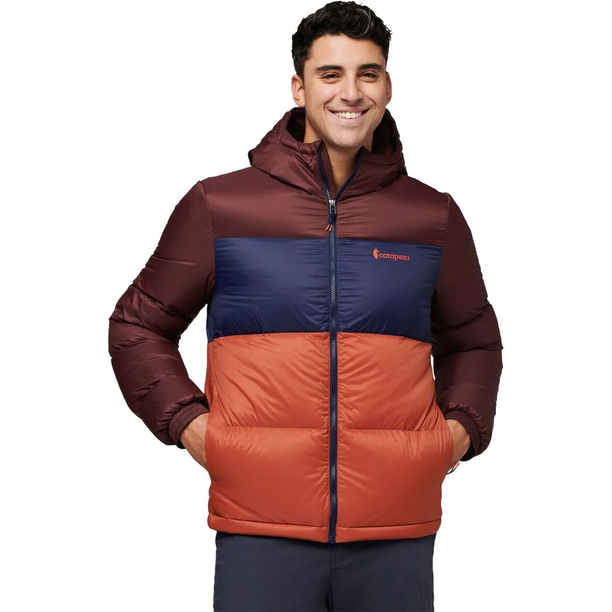 Image of Cotopaxi Solazo Hooded Down Jacket - Men's Chestnut & Spice, L