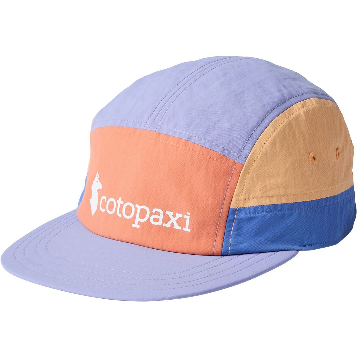 Image of Cotopaxi Cotopaxi Tech 5-Panel Hat Grapefruit and Aster, One Size