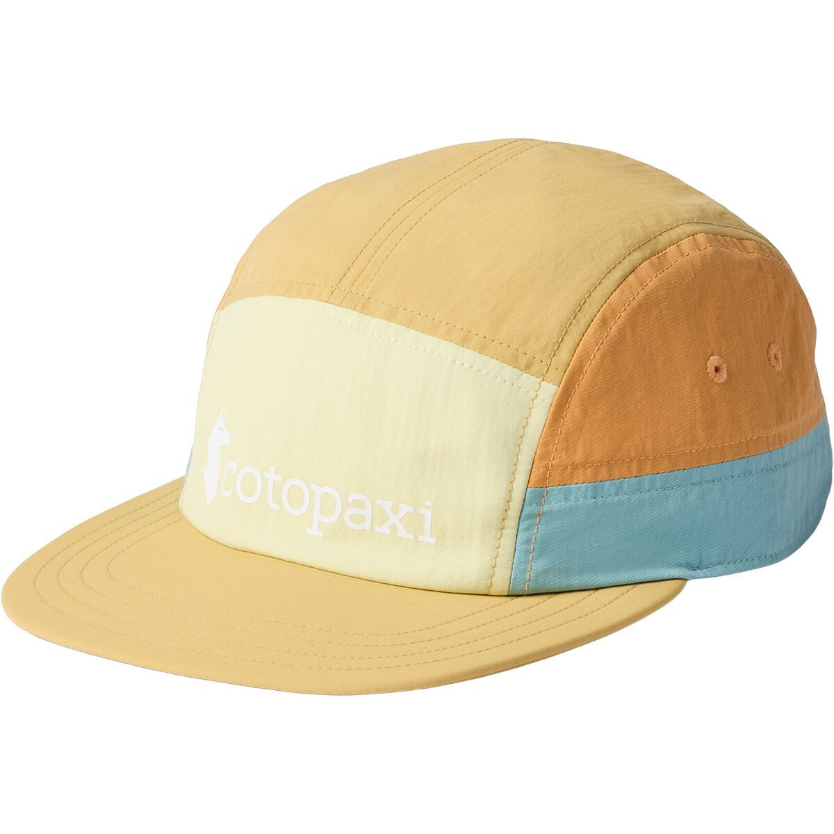Image of Cotopaxi Cotopaxi Tech 5-Panel Hat Honeydew and Husk, One Size