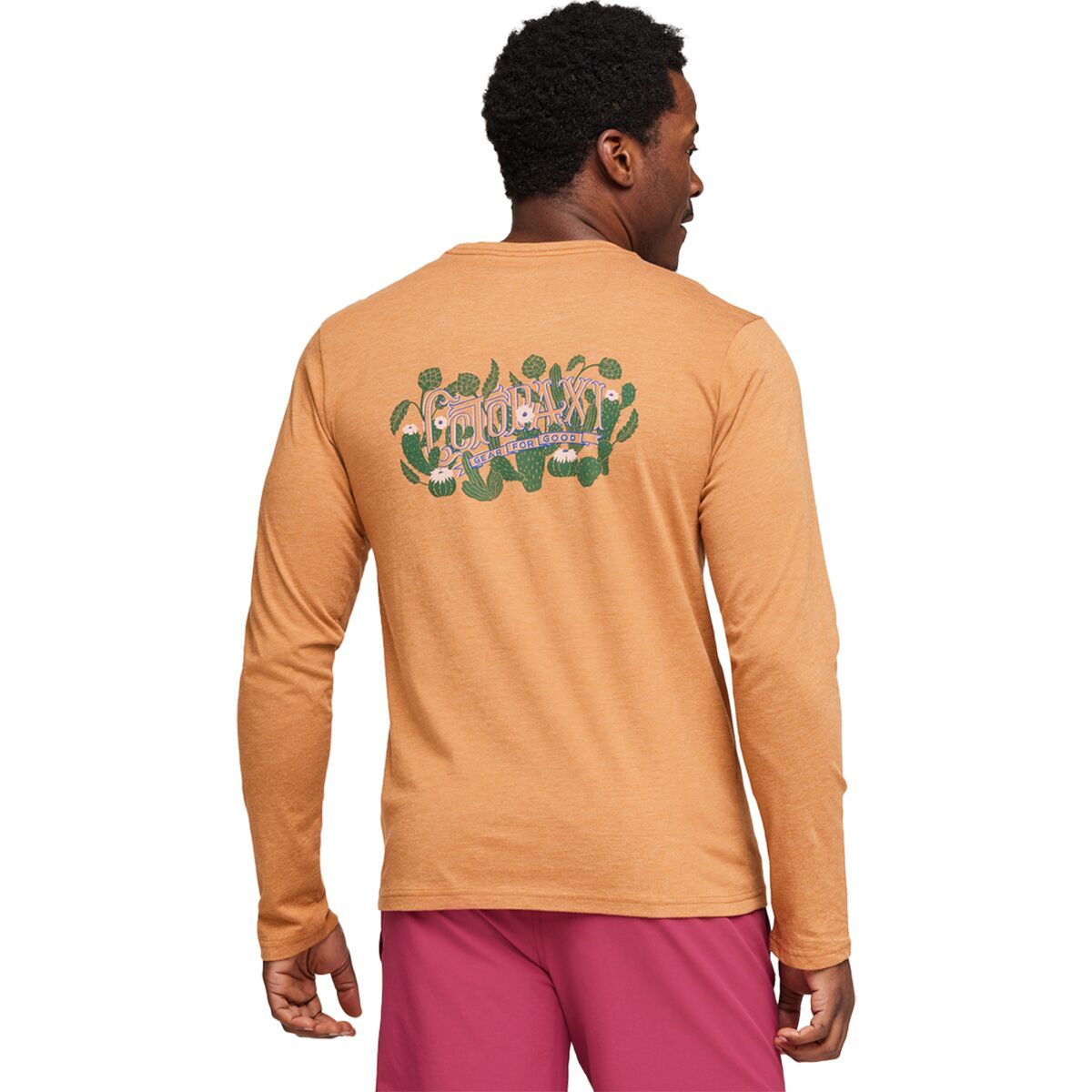 Cotopaxi Cactus Life Long-Sleeve Organic T-Shirt - Men's Saddle, S