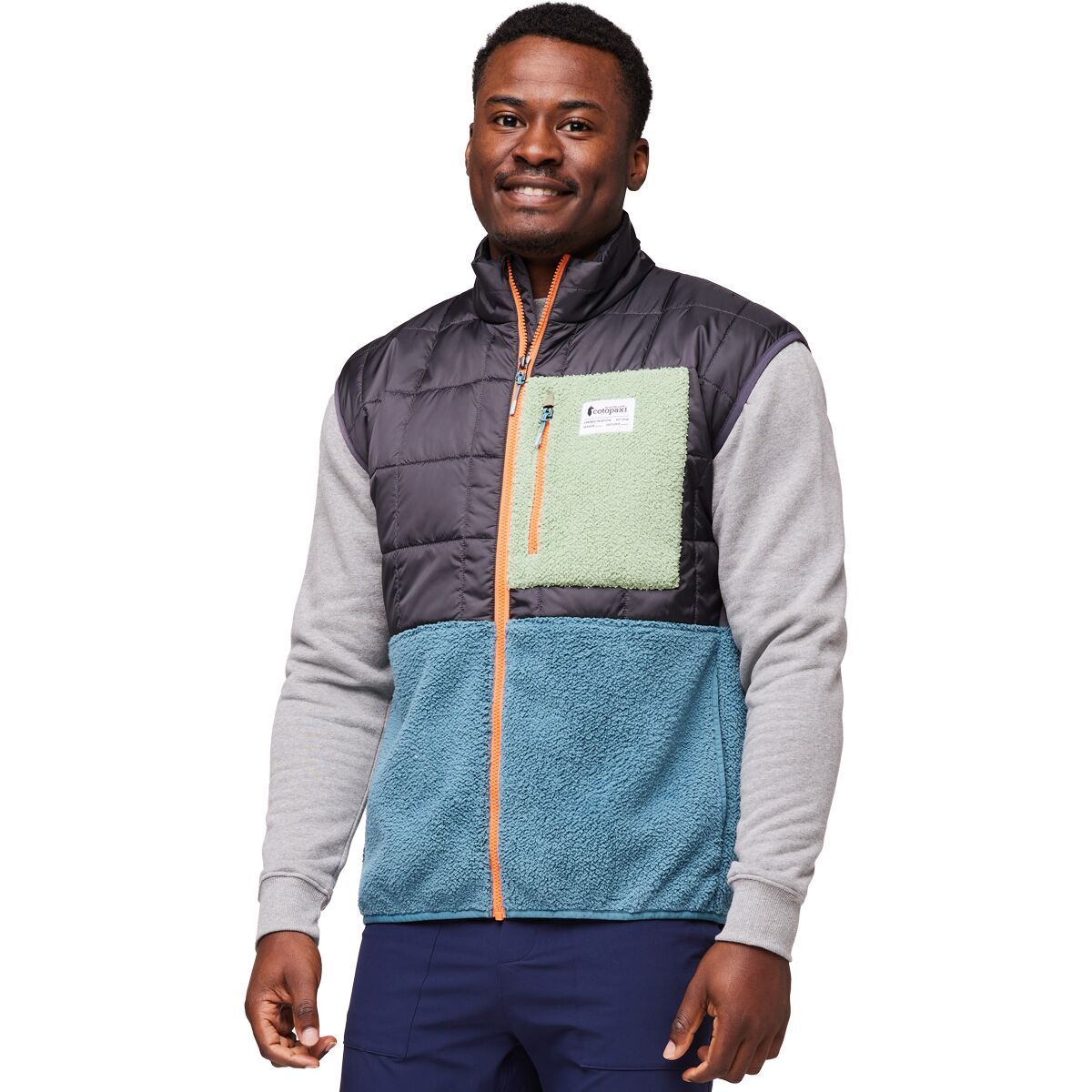 Cotopaxi Trico Hybrid Vest - Men's Graphite/Blue Spruce, L