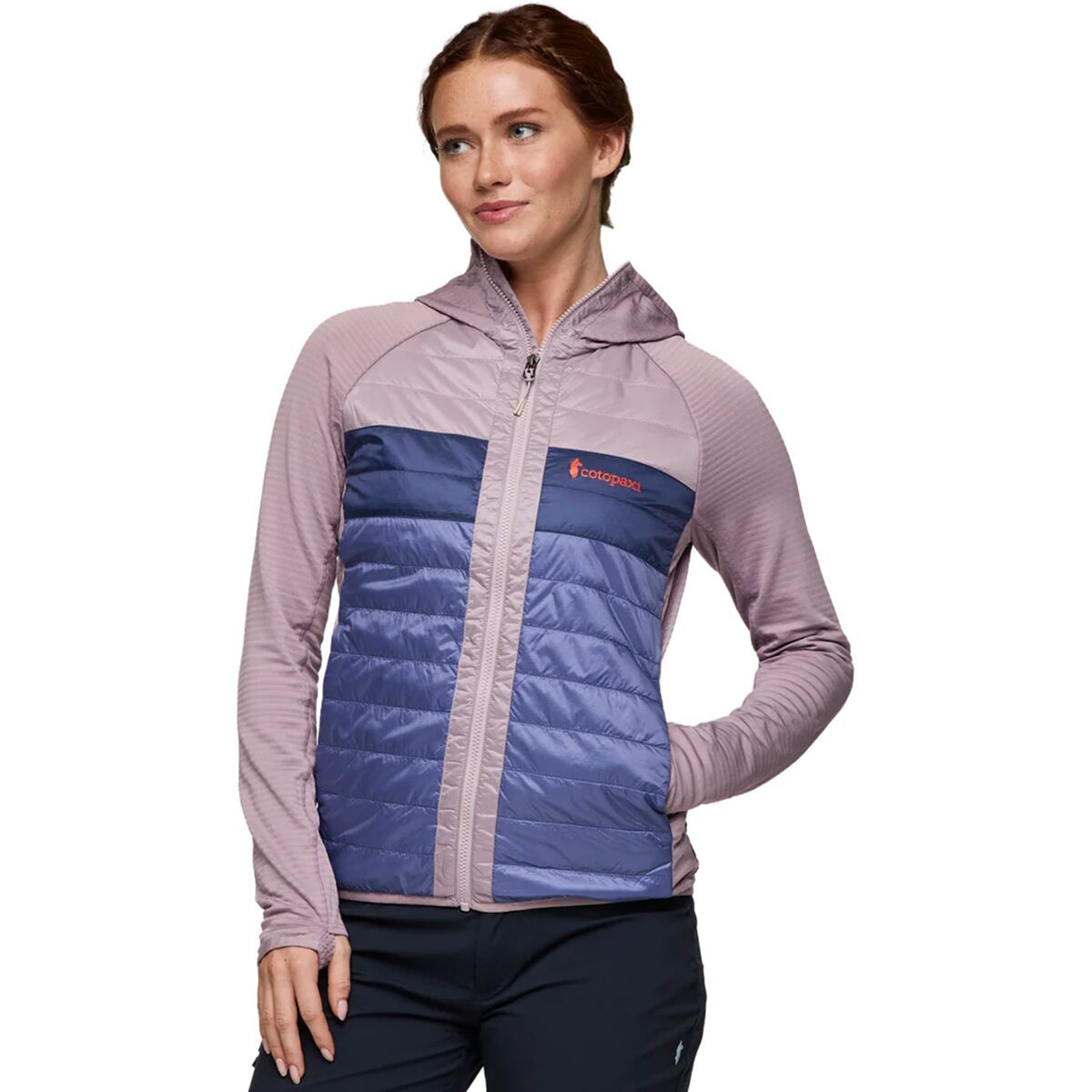 Image of Cotopaxi Capa Hybrid Insulated Hooded Jacket - Women's Quartz/Blue Smoke, XS
