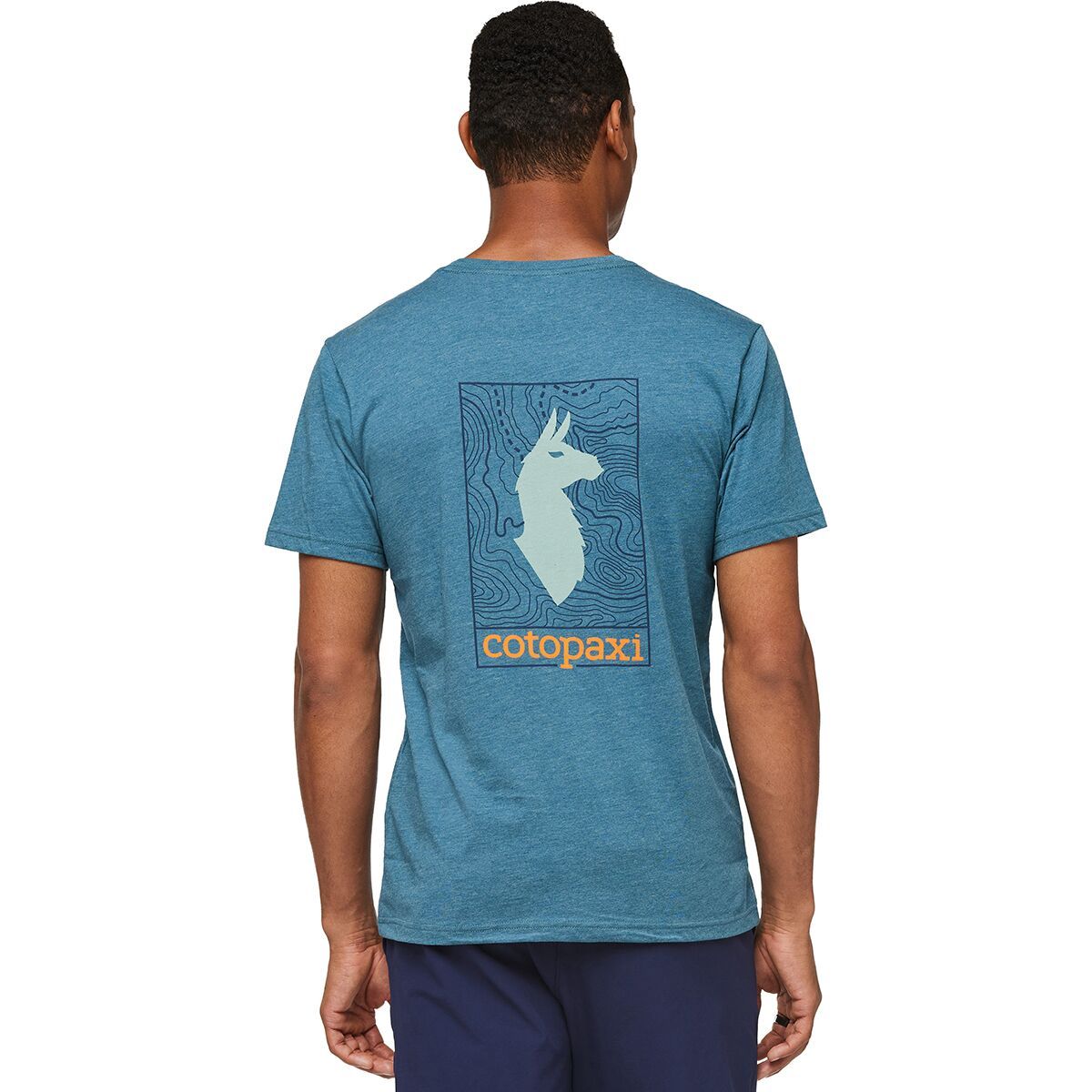 Cotopaxi Llama Map Organic T-Shirt - Men's Blue Spruce, M