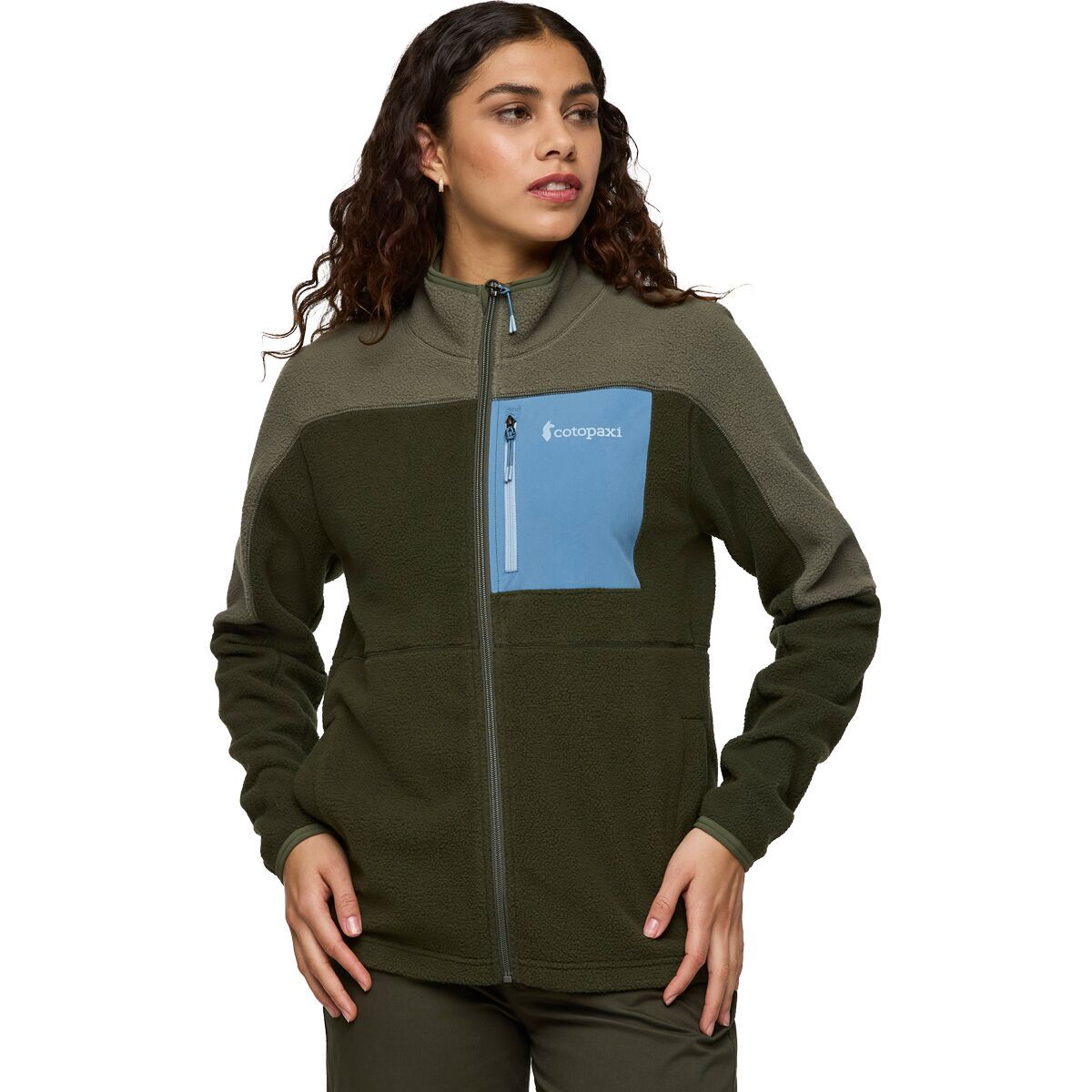 Image of Cotopaxi Abrazo Fleece Full-Zip Jacket - Women's Fatigue/Woods, XS