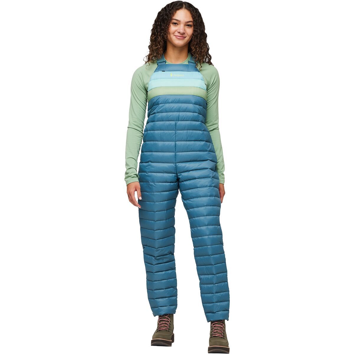 Cotopaxi Fuego Down Overall - Women's Blue Spruce Stripes, S