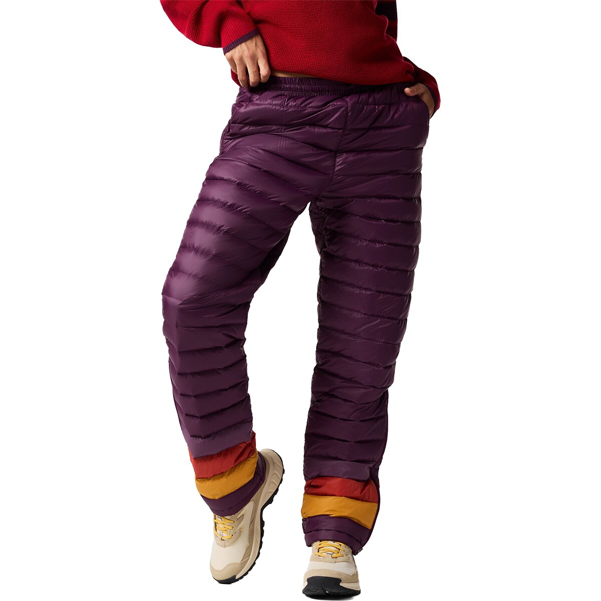Image of Cotopaxi Fuego Down Pant - Women's Acai Stripes, L